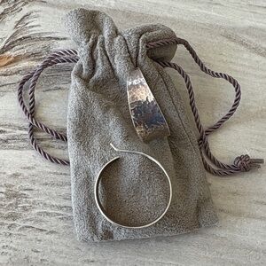 James Avery Silver Hammered Earrings